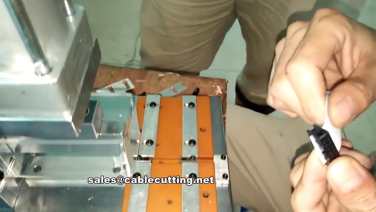 เครื่องปั๊มขั้วต่อ IDC และเครื่องผลิตสายริบบิ้นแบน | สาธิตการทำงานประสิทธิภาพสูง
