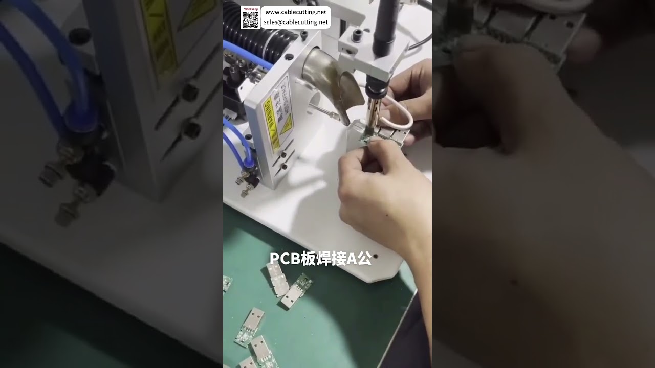 เครื่องบัดกรีสายไฟอัตโนมัติประสิทธิภาพสูงสำหรับการเชื่อม PCB และสายเคเบิลอิเล็กทรอนิกส์