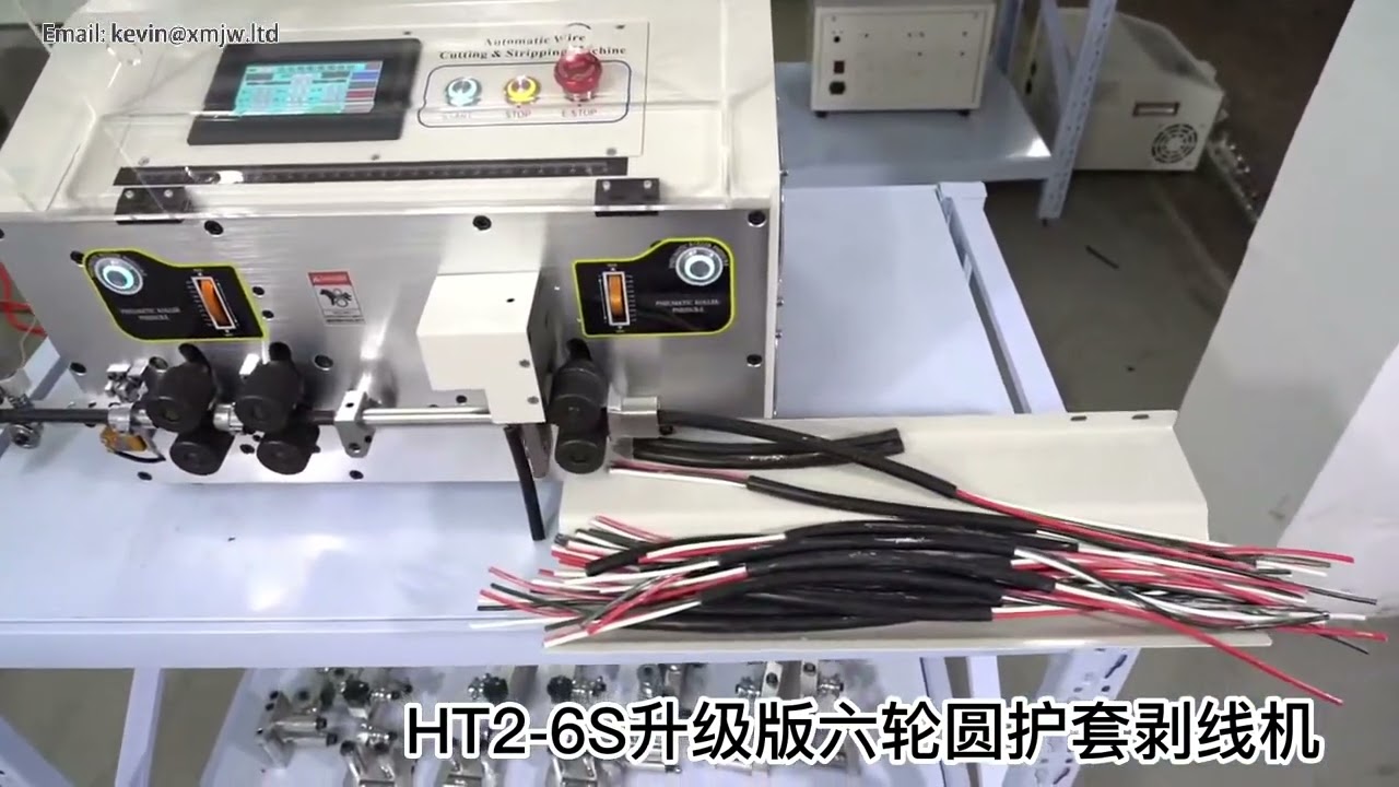 SWT508 HT2 เครื่องปอกสายไฟอัตโนมัติ 6 ล้อ ระบบคอมพิวเตอร์ ตัด ปอก และ Crimp สายไฟอย่างแม่นยำ