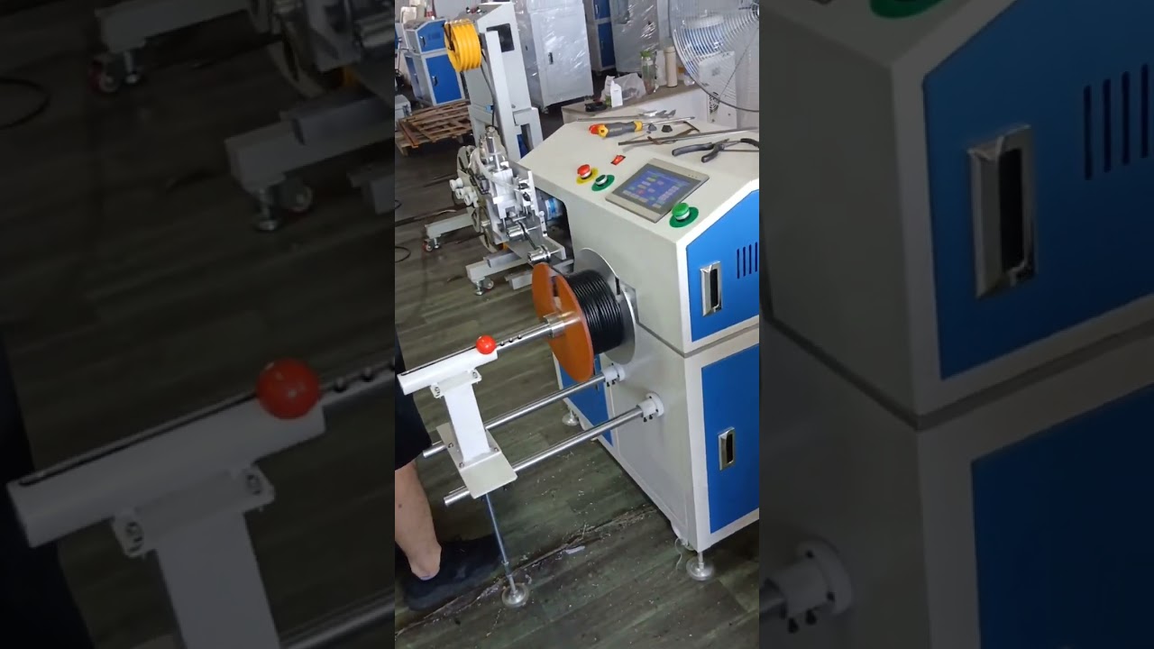 เครื่องนับวัด ตัด พัน และม้วนสายไฟฟ้าอัตโนมัติ | ระบบโรงงาน #machine #factory