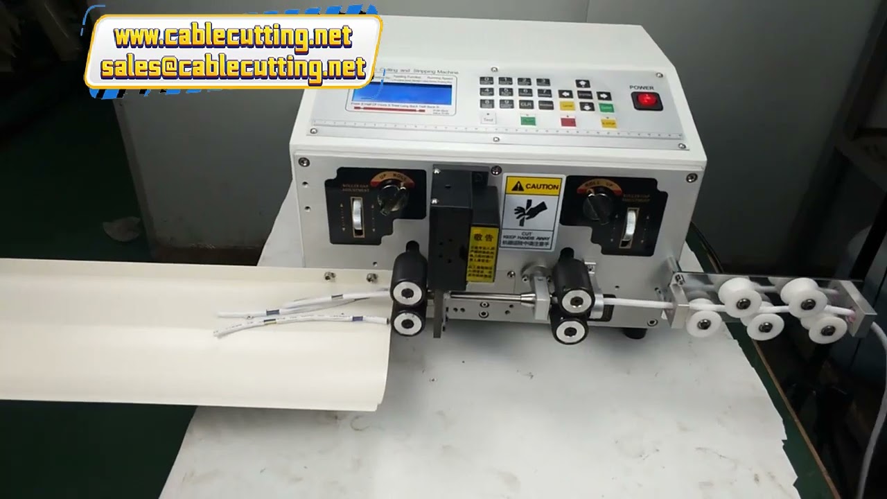 เครื่องตัดและปอกสายเคเบิลแบบหลายแกน สำหรับสายไฟหุ้มฉนวน 3x0.75 - เครื่องปอกสายไฟสำหรับชุดสายไฟ