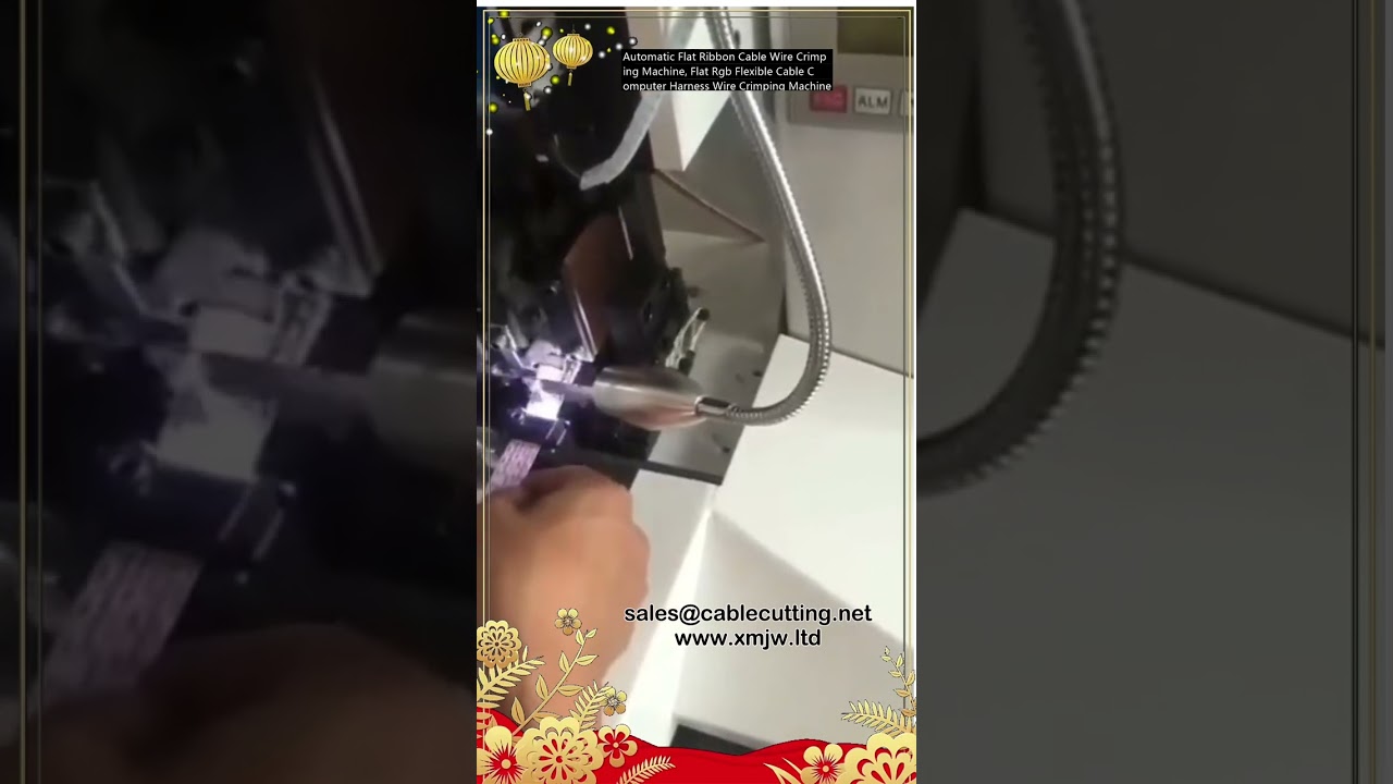 Automatic Flat Ribbon Cable Wire Crimping Machine, Flat Rgb Flexible Cable Computer Harness Wire