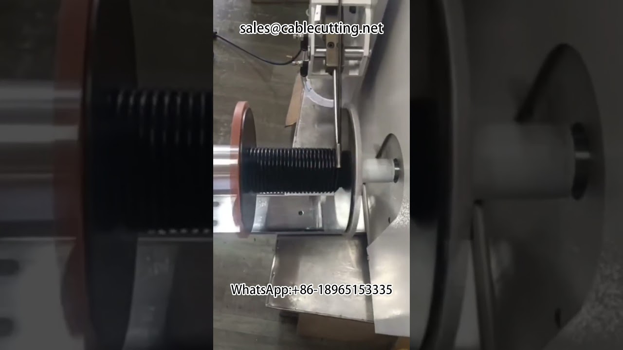 เครื่องพันสายเคเบิลอัตโนมัติ พร้อมระบบนับเมตรและตัดแถว | เครื่องม้วนแถบกาวสำหรับสายไฟ